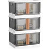 plastic storage bins with lids-76Quart large foldable storage containers,Durable stackable storage drawers for bedroom 1