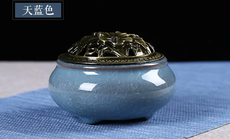 Ai velvet smoked Ai artifact bar smoked house household box ceramic aromatherapy furnace Buddhist supplies alloy