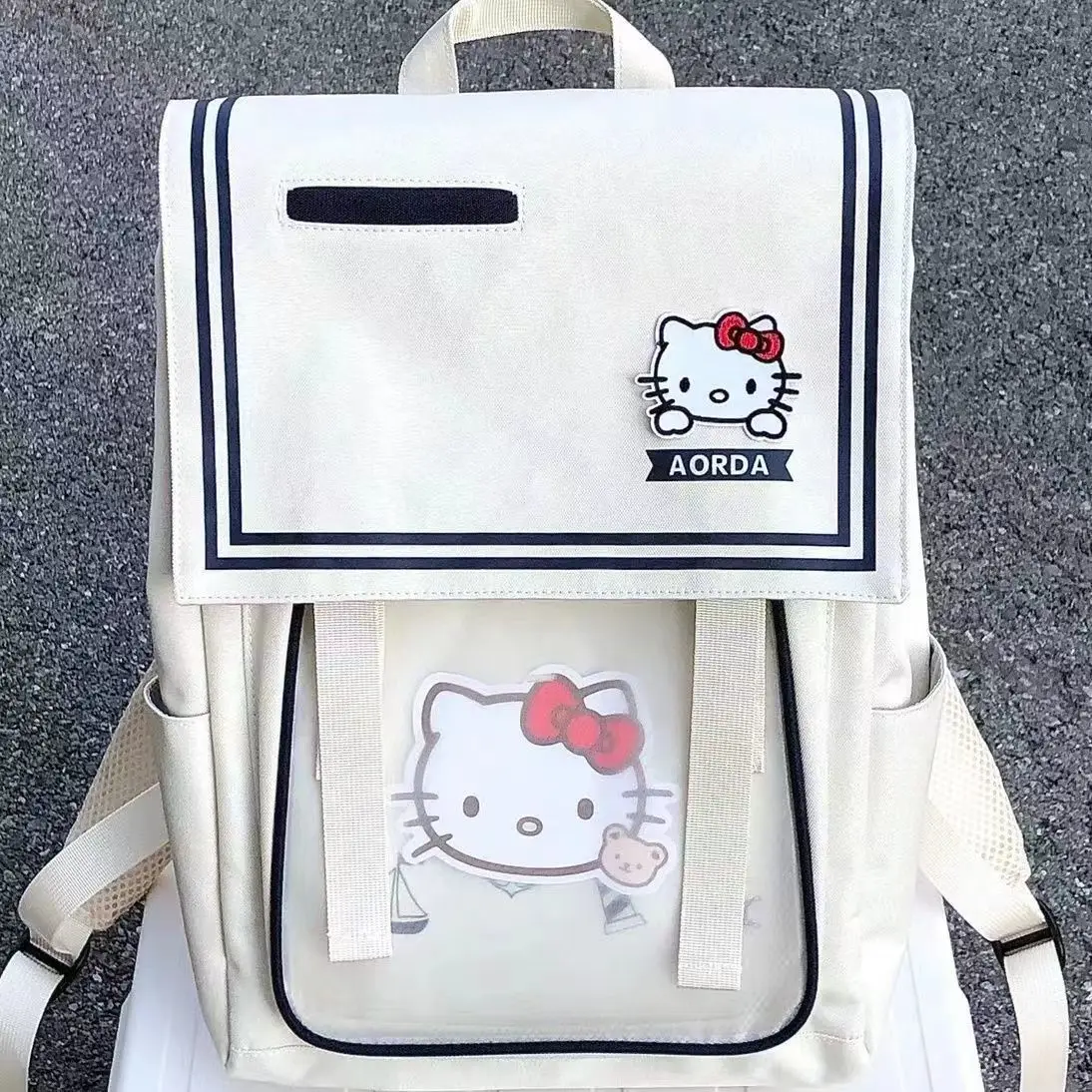 

Hellokitty Backpack Female 2023 New Cute Niche Backpack Female Junior High School Student Printed Schoolbag Sanrio Anime