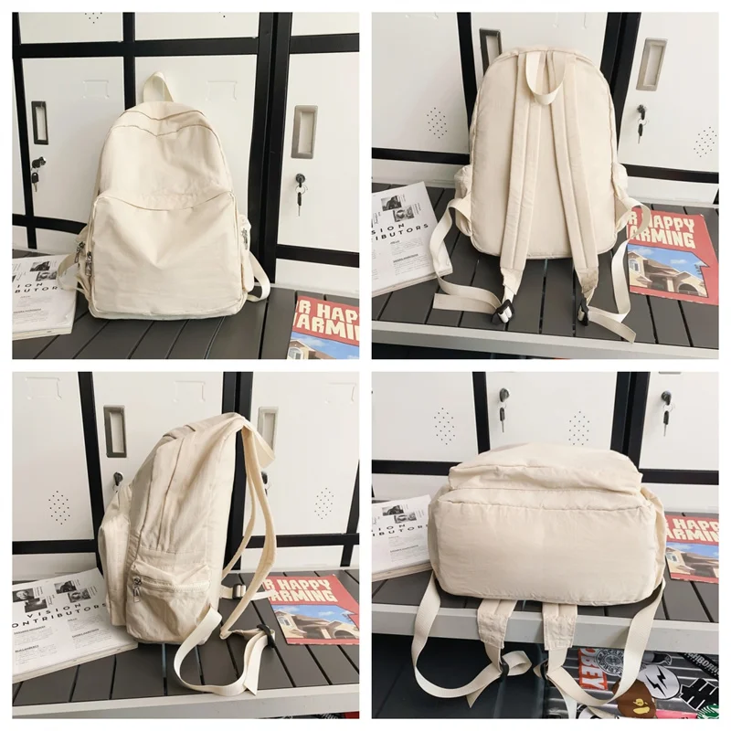 Women Versatile Schoolbags Ladies Simplicity Waterproof Nylon Large-capacity Backpacks Female Leisure Fashion Travel Knapsacks