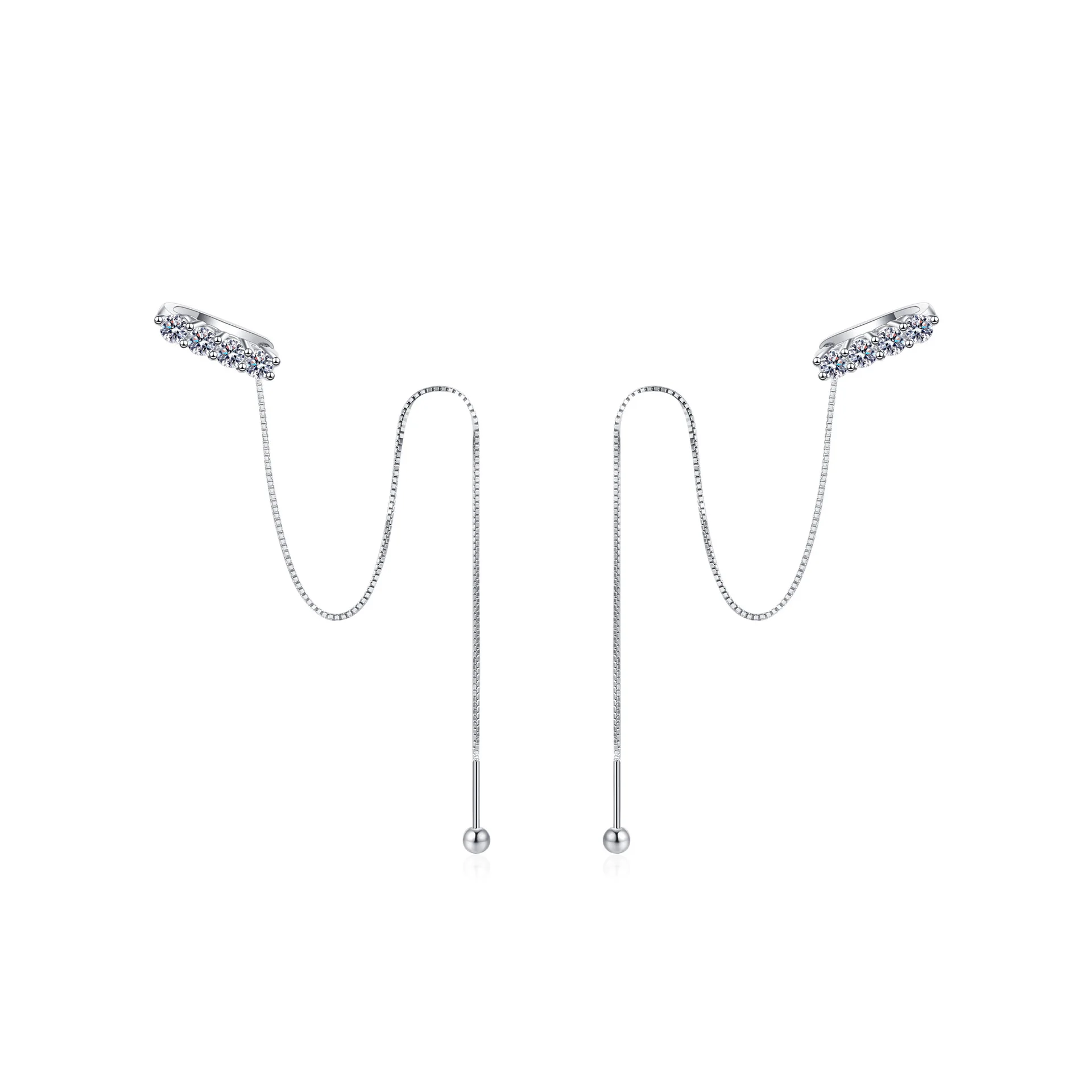 

Серьги-кисточки htototoh из серебра 0,8 пробы с муассанитом карат, новые женские модные серьги, ювелирные изделия