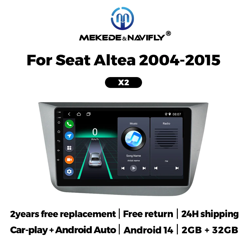 MEKEDE pantalla IPS Android todo en uno Radio de coche para Seat Altea XL Toledo 3 2004 - 2015 Carplay GPS estéreo DVD reproductor Multimedia 1