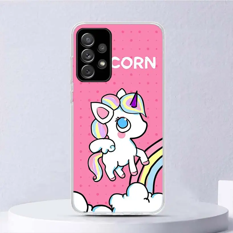 Pink Unicorn Rainbow Soft Phone Case Cover
