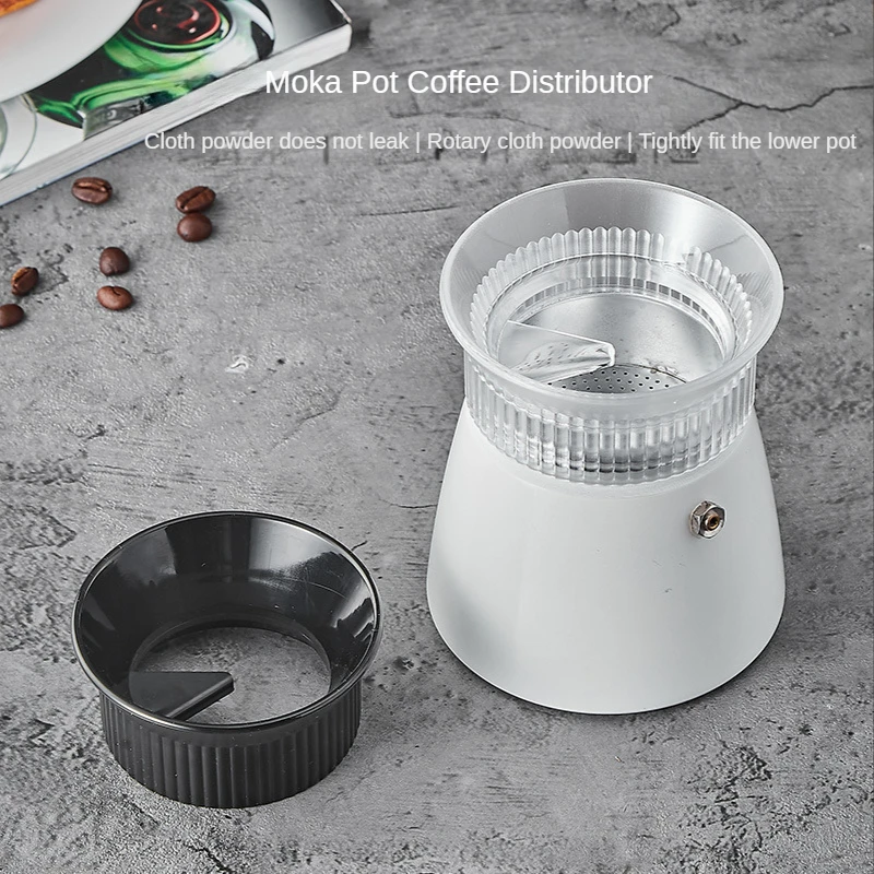 2PCCoffeeTamperForMokaPotRotaryPowderDosingRingCoffee