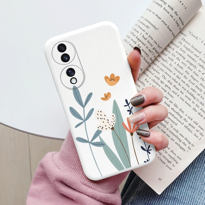 Charming Flower & Bear Soft Silicone Shockproof Phone Case