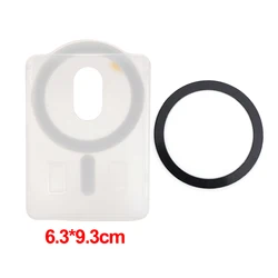 Magnetic Detachable Transparent Card Sleeve Wallet Holder (Clear)
