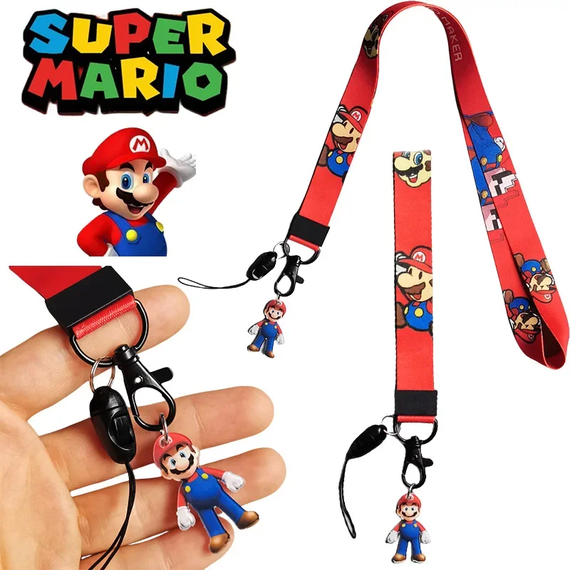 Super Mario Bros Printed Key Lanyard Id Badge Titolari Cinghie Per Il Collo Del Telefono Porta Carte D'Identità Cordino Cinghie Per Il Collo Nuovi Acc