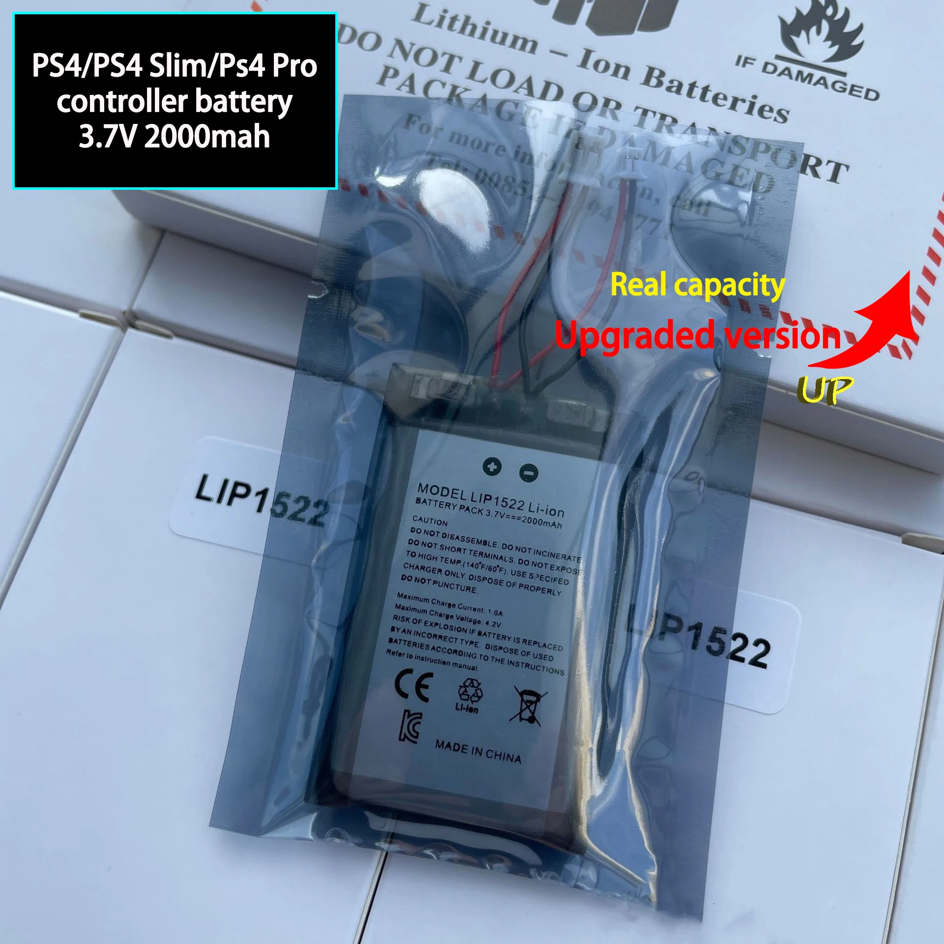 Batteria Per Sony Ps4 Ps4 Pro Lip1522 Dualshock 4 V1 V2 Controller Wireless Playstation Gamepad 4X2000Mah Ricaricabile