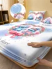 1 cartoon cute Stitch pattern digital printed frosted Fitted Sheet,bedroom printed bed cover,bedding(No pillowcase) 1