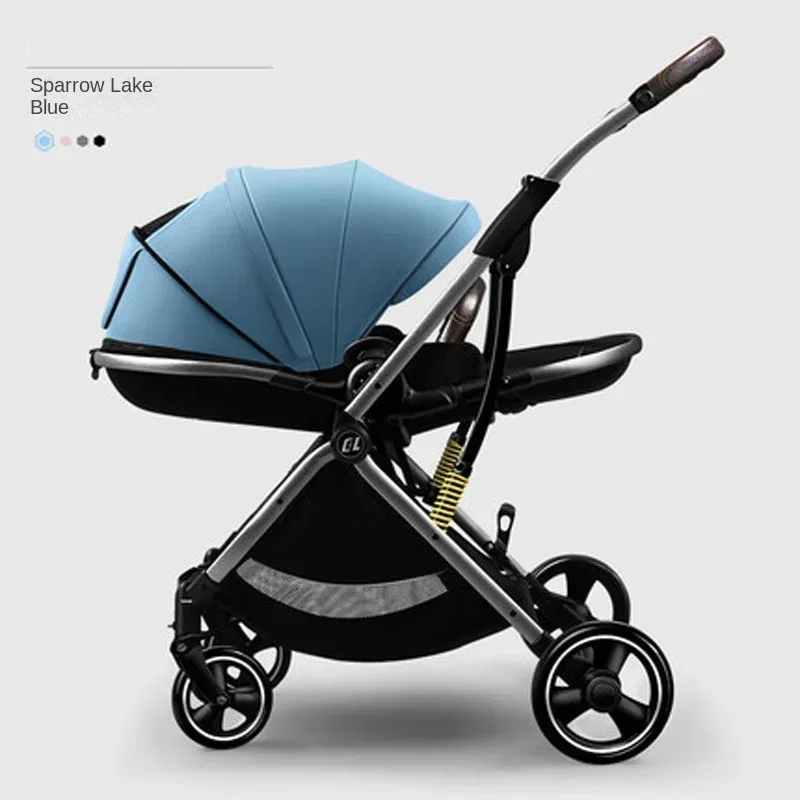 

Newborn Stroller High Landscape Folding Baby Travel Stroller Lightweight Can Sit and Lie Down Two-way Swivel Seat Baby Stroller