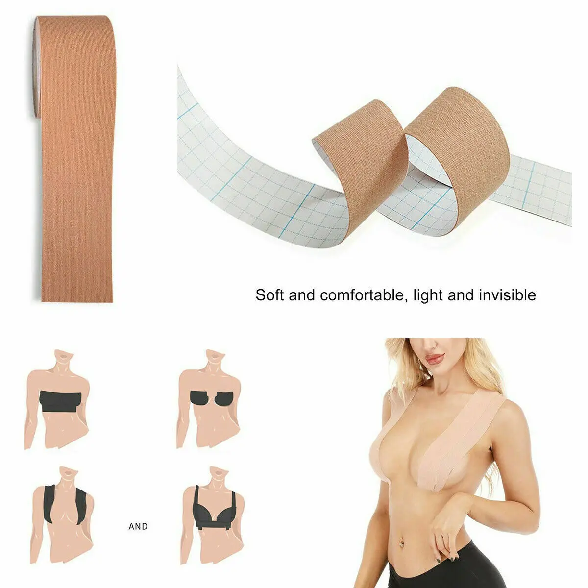 

Body Invisible Bra Boob Tape Nipple Cover Breast Lift Tape Push Up Sticky Bra Waterproof Lift Boob Tape Breast Chest Stickers