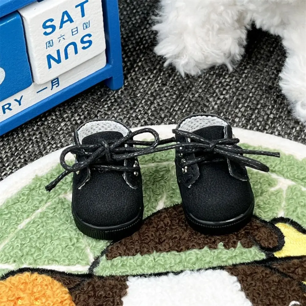 Sitting Party Doll Mini Leather Shoes Universal Sneakers Cotton Doll Leather Shoes PU Cartoon Doll Clothes Shoes