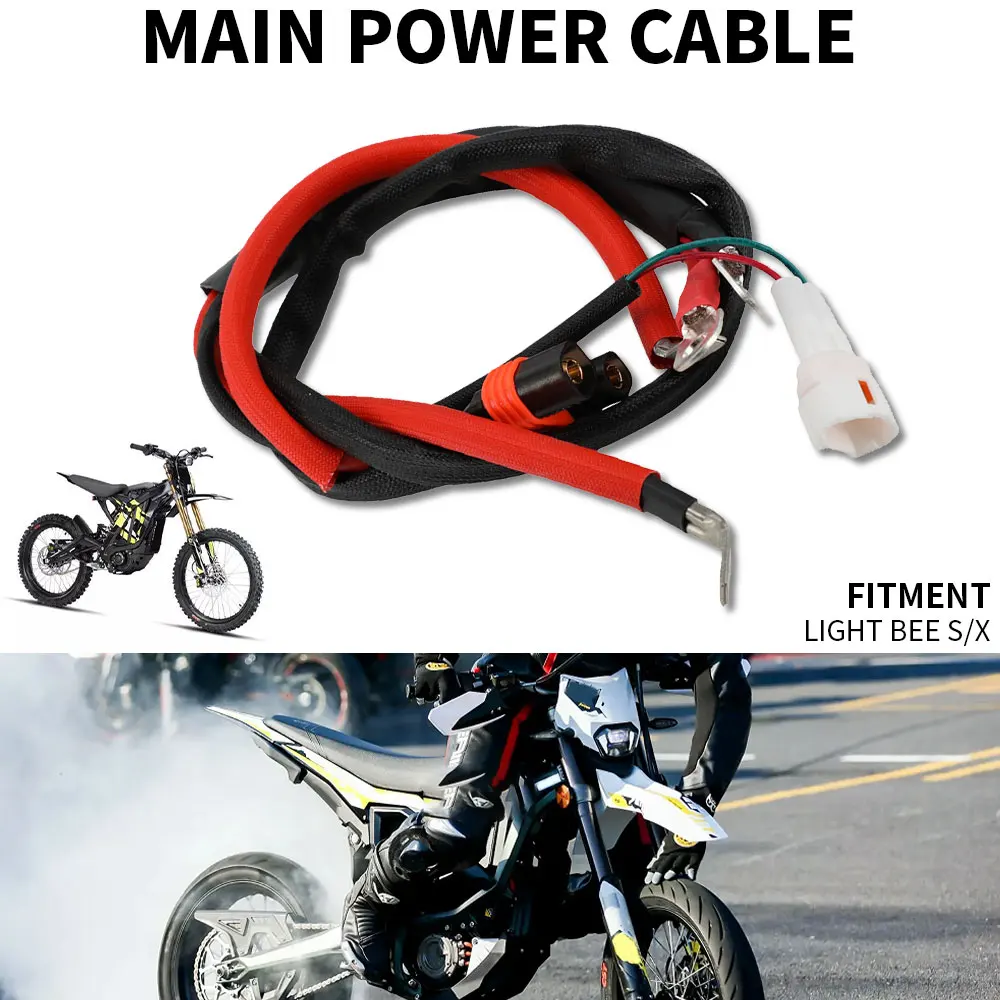 สายไฟหลักสายไฟสําหรับ Surron Sur Ron Lightbee X S ไฟฟ้า Dirt Bike Play และปลั๊กแบตเตอรี่สายเชื่อมต่อสายไฟ 1