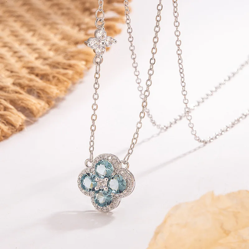 Colgante De Trébol De 4 Hojas En Plata De Ley 925 - Collar De La Suerte Para Mujer, Incluye Caja De Regalo, Simboliza Amor, Salud, Riqueza Y Felicidad