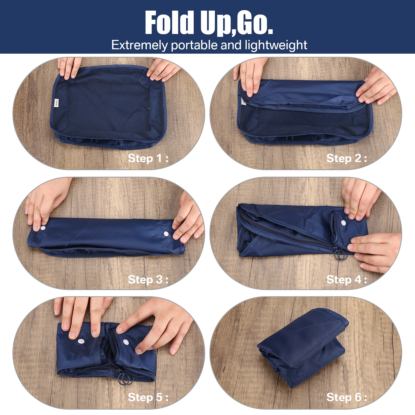 Travel Packing Cubes Set - Waterproof Luggage Organiser Bags