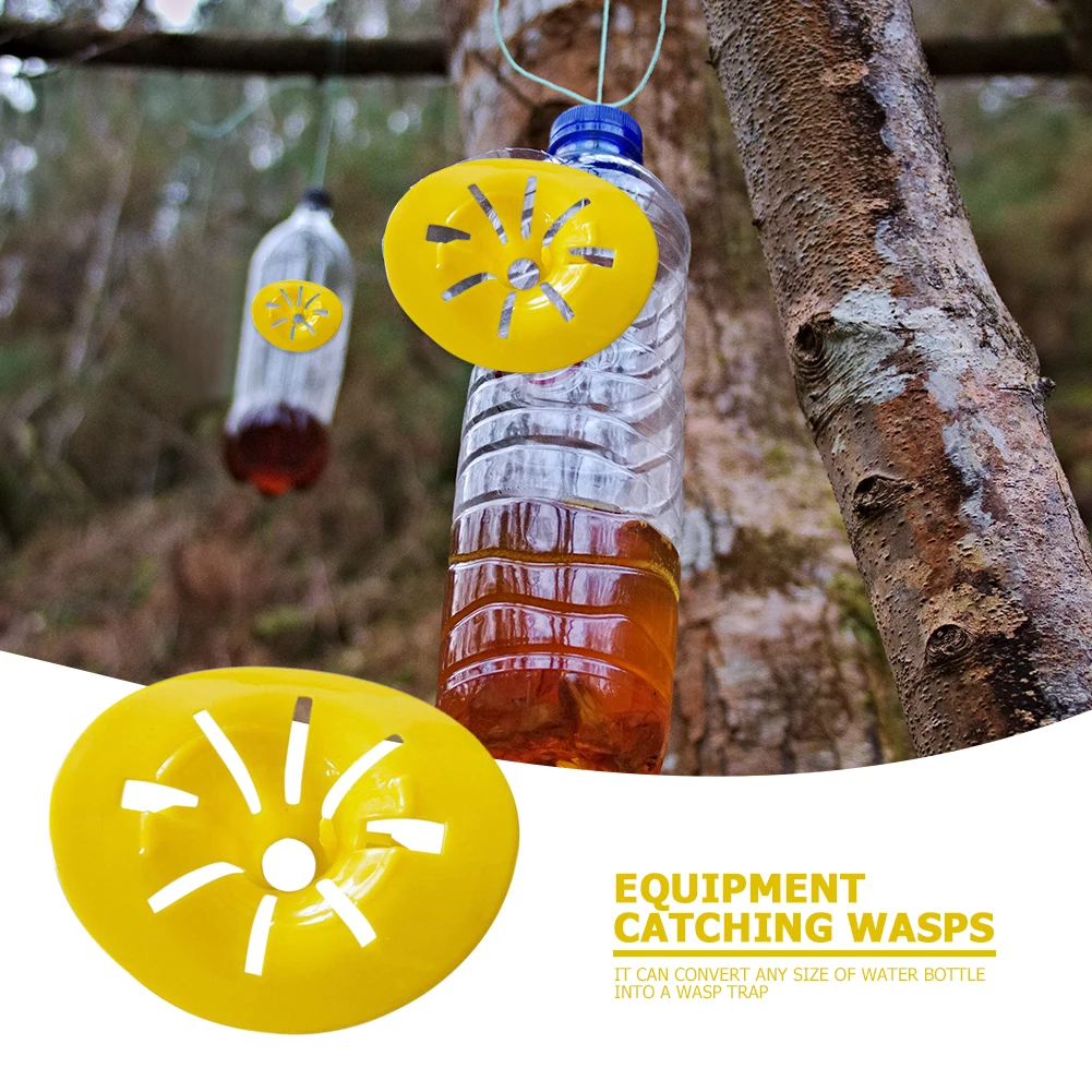 Piège nuisible,Piège à guêpes en forme de bouteille jaune, 10 pièces — free download