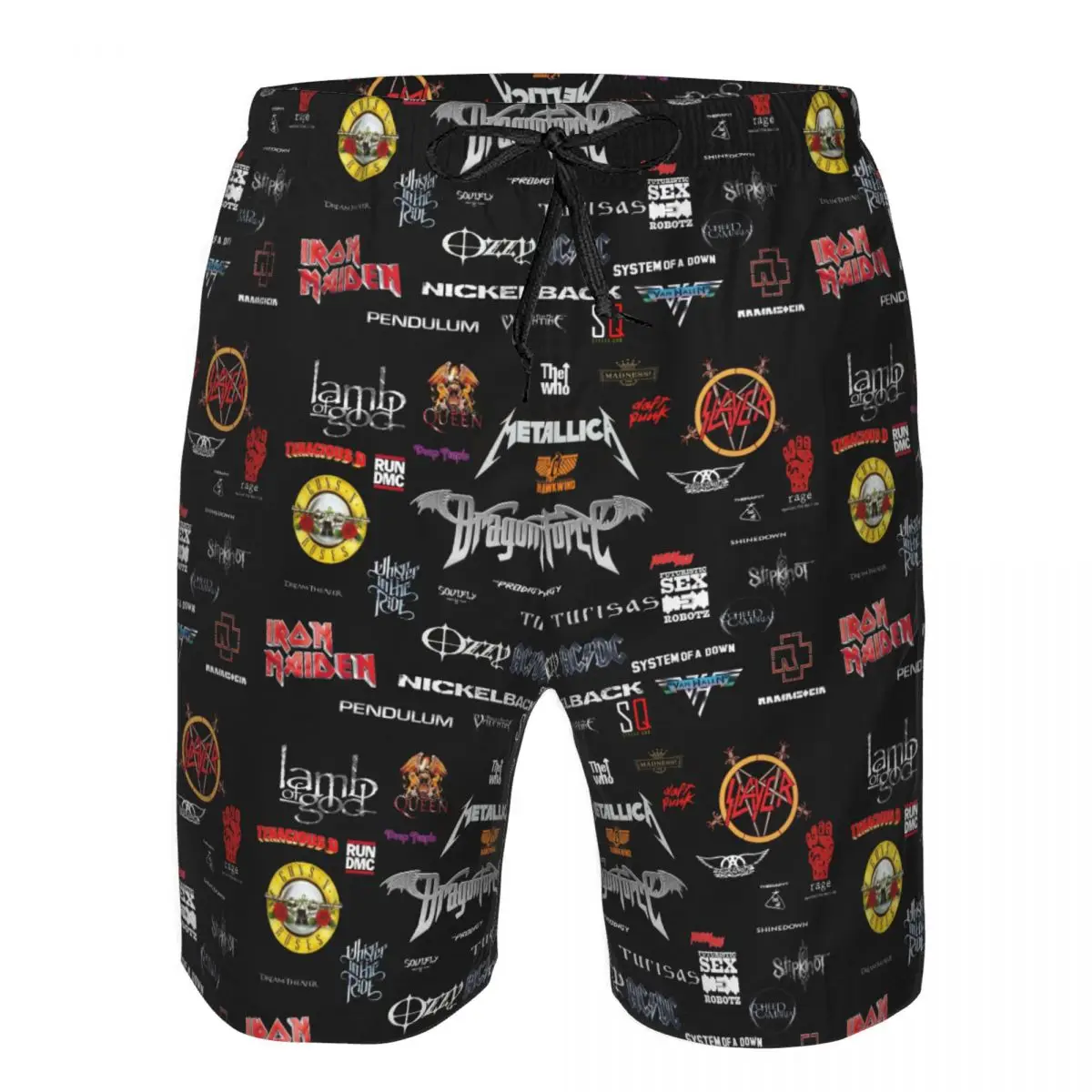 Heavy Metal Men's Beach Shorts Fitness Quick-drying Swimsuit Funny Street Fun 3D Shorts 5