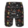 Heavy Metal Men's Beach Shorts Fitness Quick-drying Swimsuit Funny Street Fun 3D Shorts 5