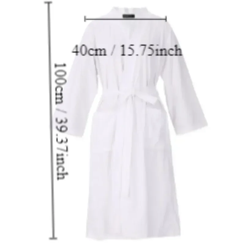 Spring and summer bathrobe female thin section couple robe men and women summer seven-minute sleeve Korean