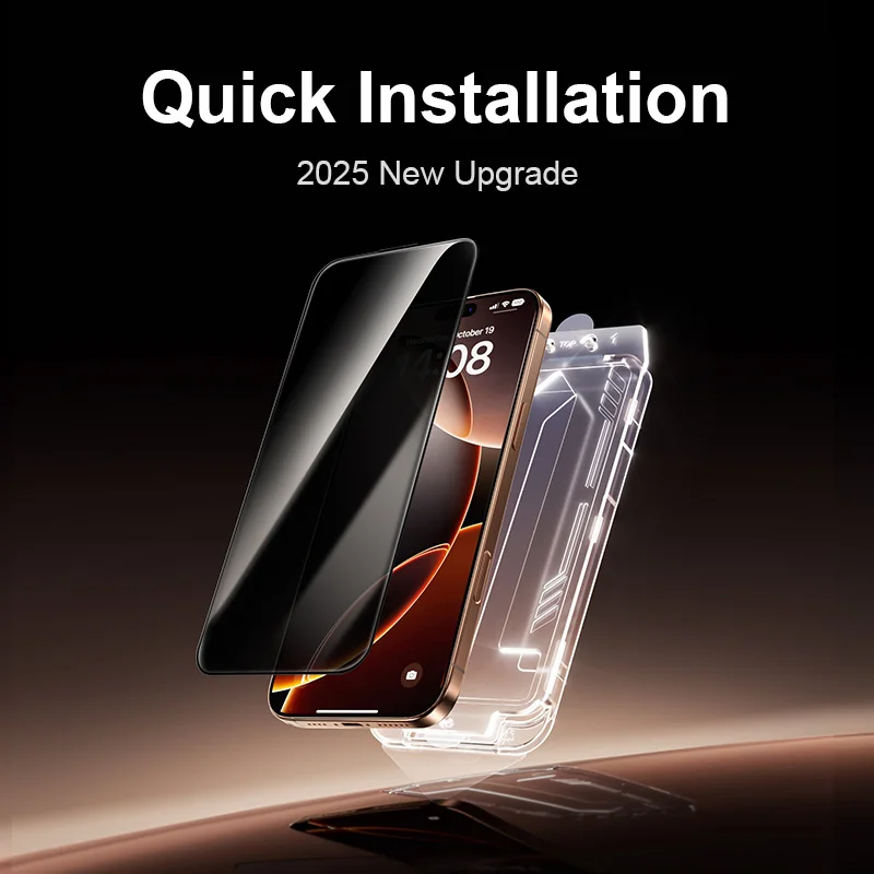 Joyroom 1/2 زجاج مضاد للتجسس لهاتف آيفون 16 برو ما...