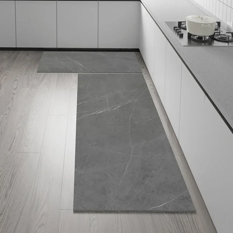 Minimalist Kitchen Floor Mat Non-slip Oil-proof Home PVC Leather Waterproof Wipeable Washable Carpet Balcony Rug Ковер Tapis 러그 4