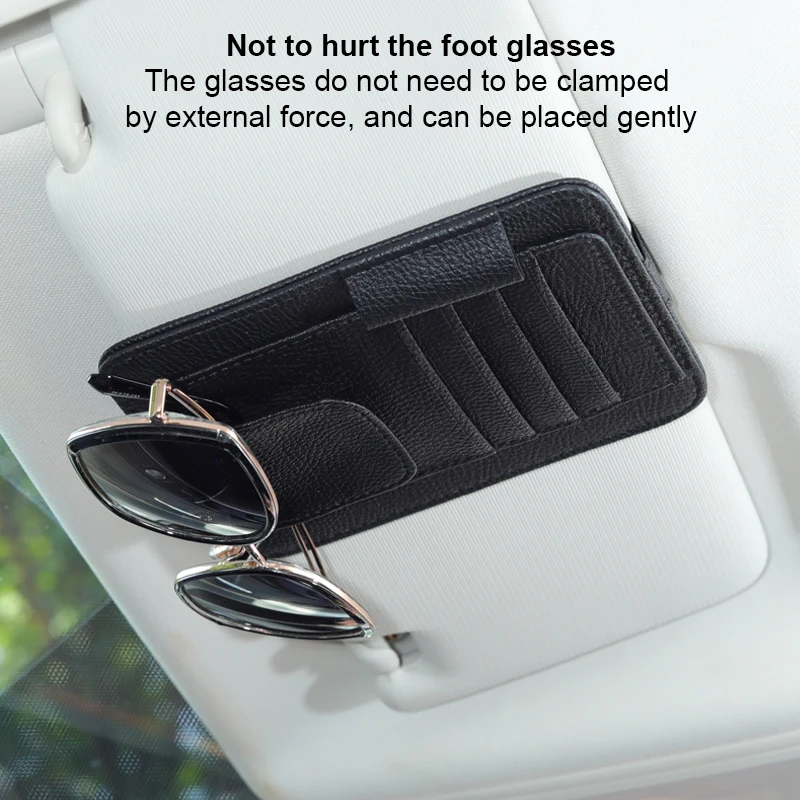 car visor storage bag Car Sun Visor Storage Bag Car Glasses Clip Car Interior Supplies 12.5*15CM Business Card Holder Bill Holder