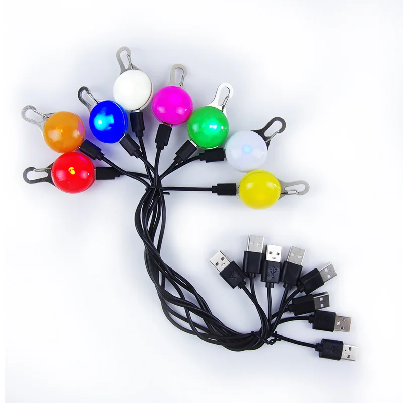 Dog Pet Pendant LED Lighted Cat Safety Flashing Night Light Pet LED Collar Pendant for Training Walking 