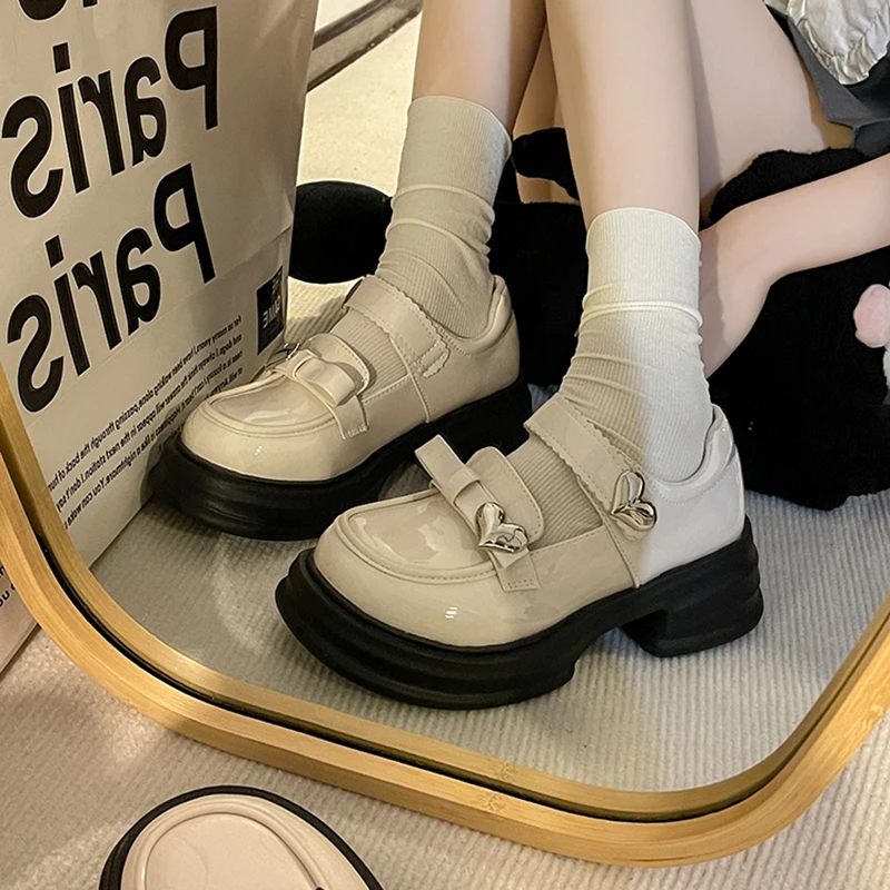 

Bow-Knot British Style Women's Shoes Platform Round Toe Modis Oxfords Casual Female Sneakers Flats All-Match Butterfly Preppy Cl