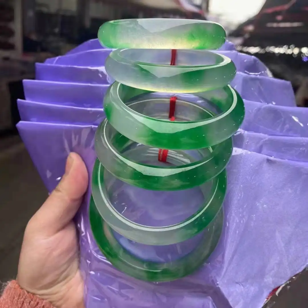 

Send Certificate Grade A Jadeite Myanmar Green Jade Beangle Women Healing Jewelry Genuine Natural Burma Jades Certified Bangles