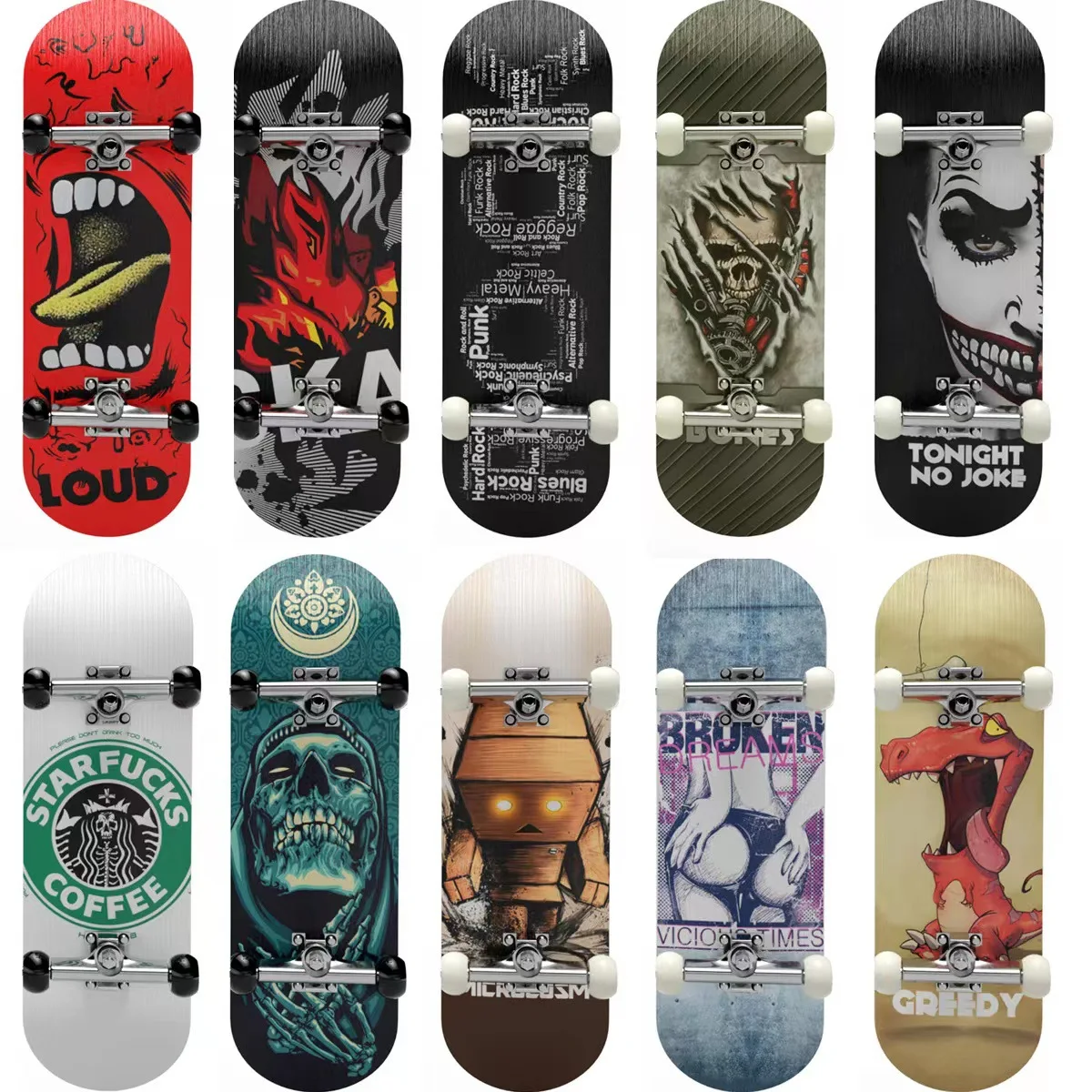 Diapasón Completo Op3ra Bloody Mess – 5 Capas De Arce, 34x96 Mm, Cóncavo Medio, Rodamientos De Uretano, Incluye Recambios