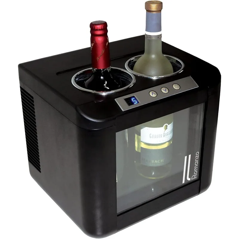 Vinotemp IL-OW002 Chiller Refrigerator Open Countertop Freestanding Design Electric Wine Cooler Adjustable Temperature Control