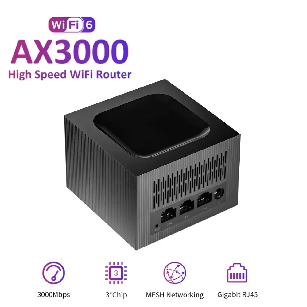 WIFI 6 AX3000 Dual-band Mesh Router Whole-Home Gigabit RJ45 LAN 2.4G 5G  3000Mbps Wireless Router for home villa Business Office - AliExpress