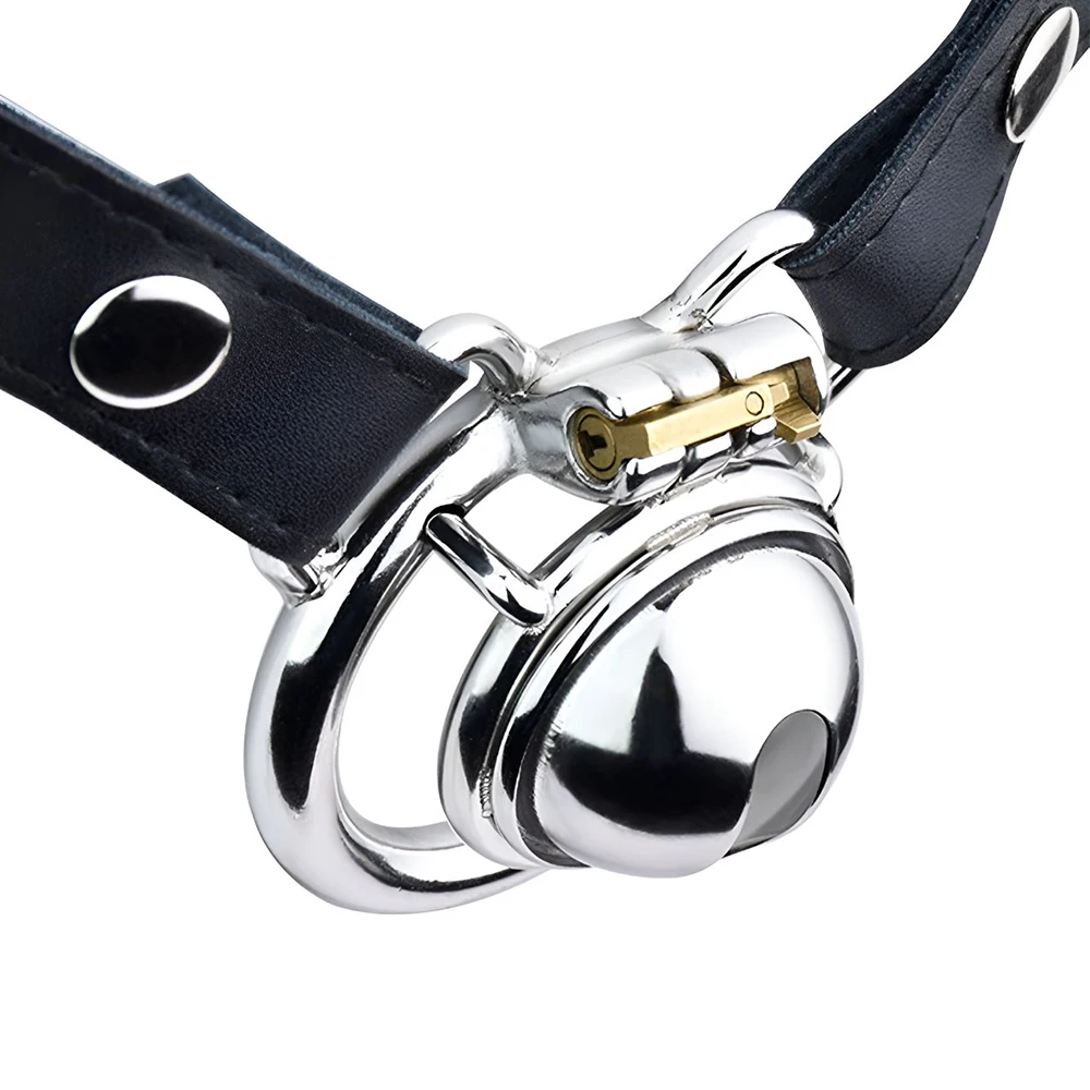 FRKO Male Small Chastity Cage With Piss Hole Stainless Steel Strap On Belt SM Abstinence Restraint Device Lock Cock Penis Rings