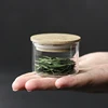 Mini Small Empty Tea Cans Organizer For Loose Tea Clear Glass Vial Storage Bottle Mason Spice Jars With Bamboo Lids Wholesale 6