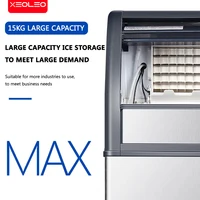 XEOLEO Automatic Ice Maker 15kg Storage Ice Making Machine Ice Maker Automatic Add Water 44 Pcs/18 Min For Lab/Coffee Shop 2