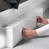 Boîte de rangement pliable pour le dessous du lit avec couvercle à fermeture éclair scellée, optimisation de l'espace sous le lit de chambre. 1