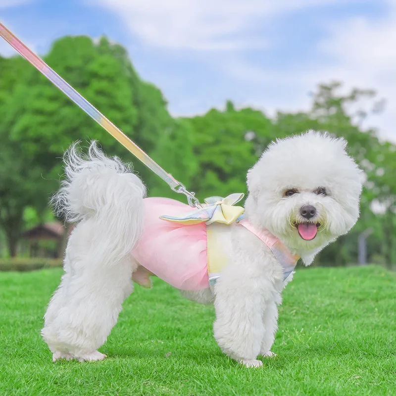 

Anti-Break Cat Leash, Vest Style, Bow Pet Harness, Princess Yarn Dress, Dog Clothes, New