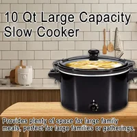Slow Cooker - Stay or Go Portable With Lid Lock, Black 2