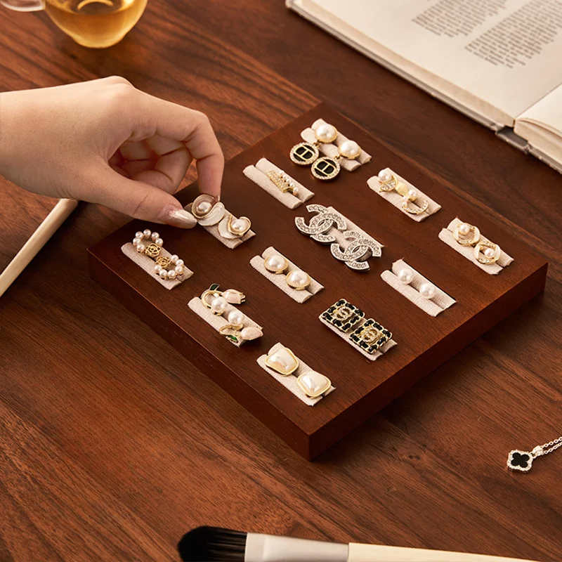Solid Wood Grain Ring Bracelet Literary Toy Storage Tray Viewing Pallet Jewelry Display Props Jewelry Tray Display Tray 4