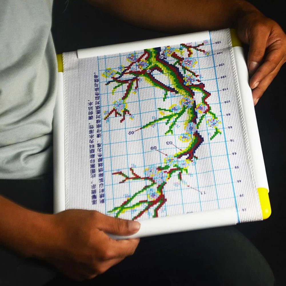 Square Rectangle Cross Stitch Hoop Handheld Embroidery Frame Cross Stitch Frame for Embroidery Stitch Quilting Needlepoint Tool