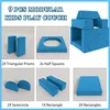 Modular Kids Play Couch 9 in 1 Multifunctional Kids Sofa for Playing, Creativing Indoor Toddler Couch for Boys and Girls (Blue) 5