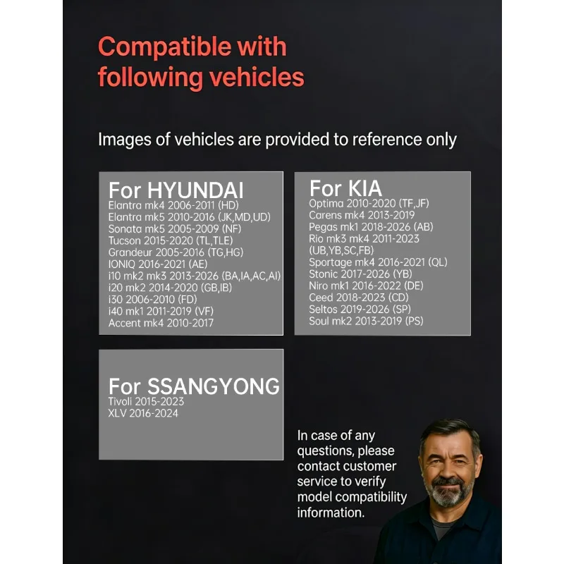 BAOFENG 세라믹 리어 브레이크 패드 세트 (현대 엘란트라, 엑센트, 소나타, 투싼, 그랜저, i10, i20, i30, i40 용)