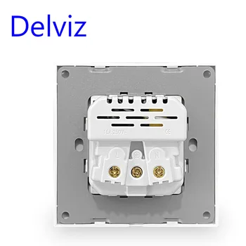 Delviz EU Standard Power Socket, AC 110V-250V, No Logo, 16A Wall Embedded Electric plug Outlet, Type C Charging Wall USB Socket 2