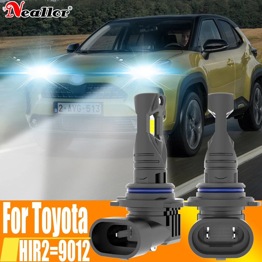

2 шт., Автомобильные светодиодные лампы 9012 K 12 В 55 Вт для Toyota Yaris 6000 ~ 2021