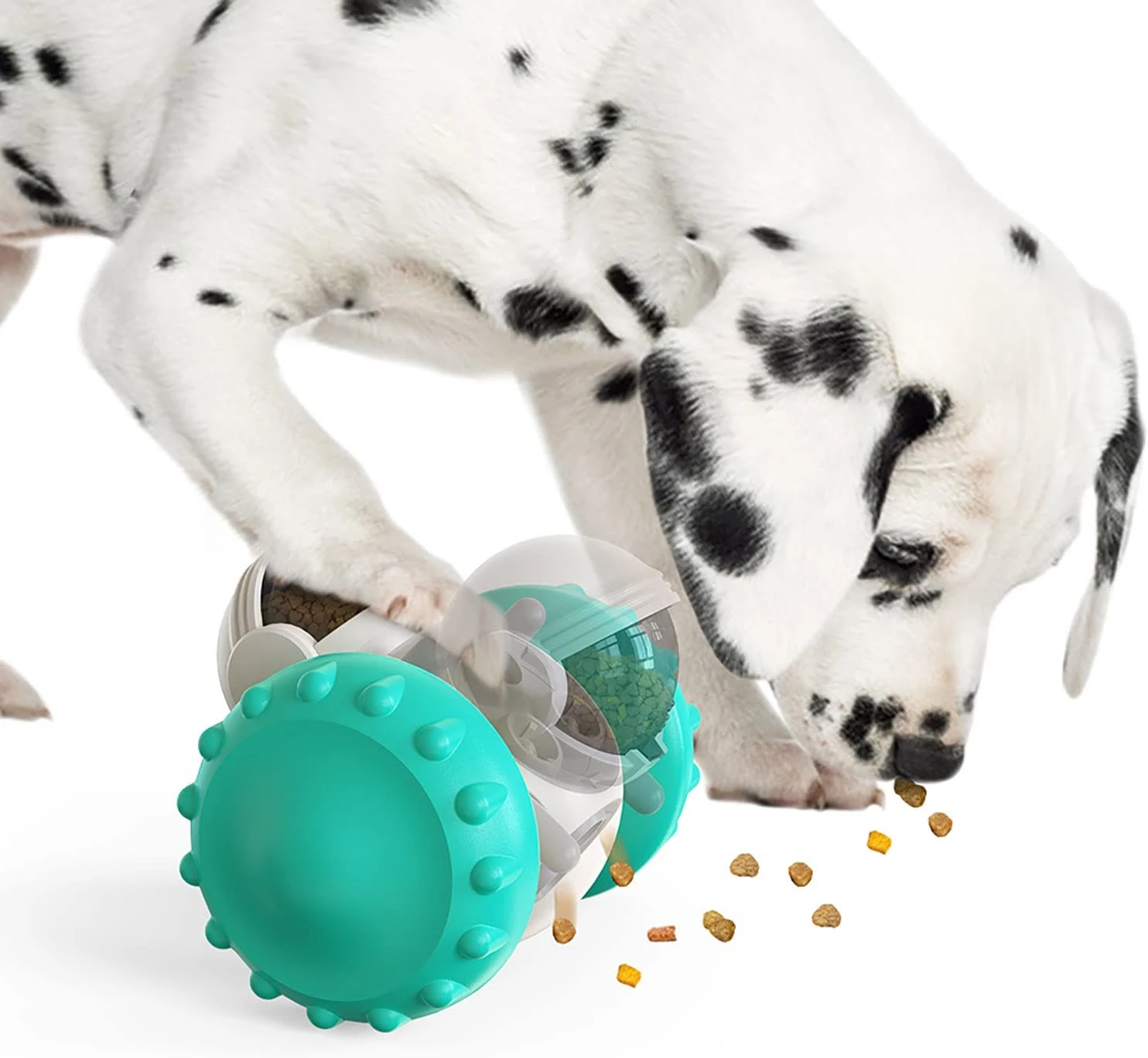 Dog tumbler interactive toy increases pet IQ slow dog toy feeder Labrador French bulldog swing