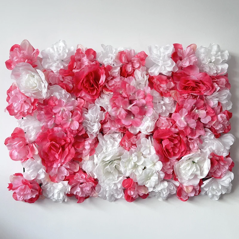 

60x40cm Artificial Flower Wall Panels for Wedding Marriage Backdrop Silk Rose Wall for Birthay Party Festival&Event Wall Décor