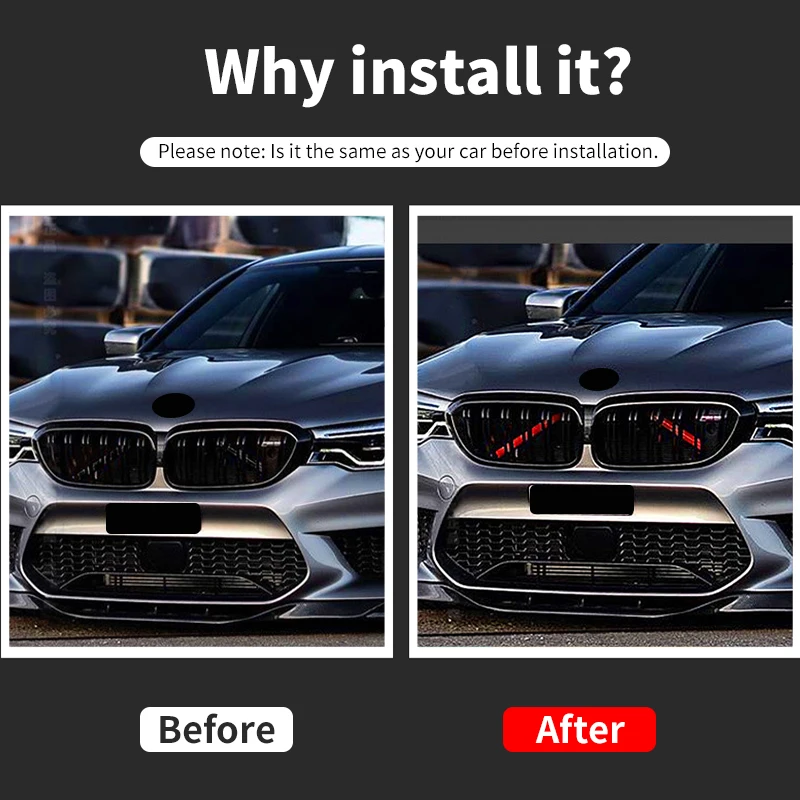 Premium Car Front Grille Trim Strips - Sleek Automotive Styling Accessories