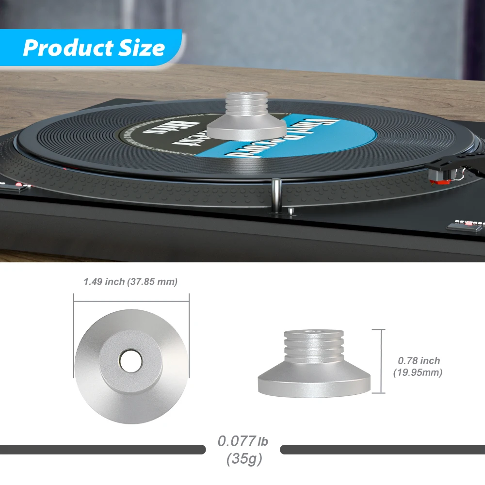 45 RPM Turntable Adapter Aluminum 7 inch EP Record Turntable Phonograph Vinyl Record Center Adapter, turntable adapter,audio adapter