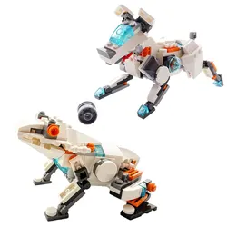 MOC – figurines d'animaux, grenouille, chien, Machine, jouets, bloc de construction, dessin animé, briques créatives, jouets de construction pour enfants, cadeau 