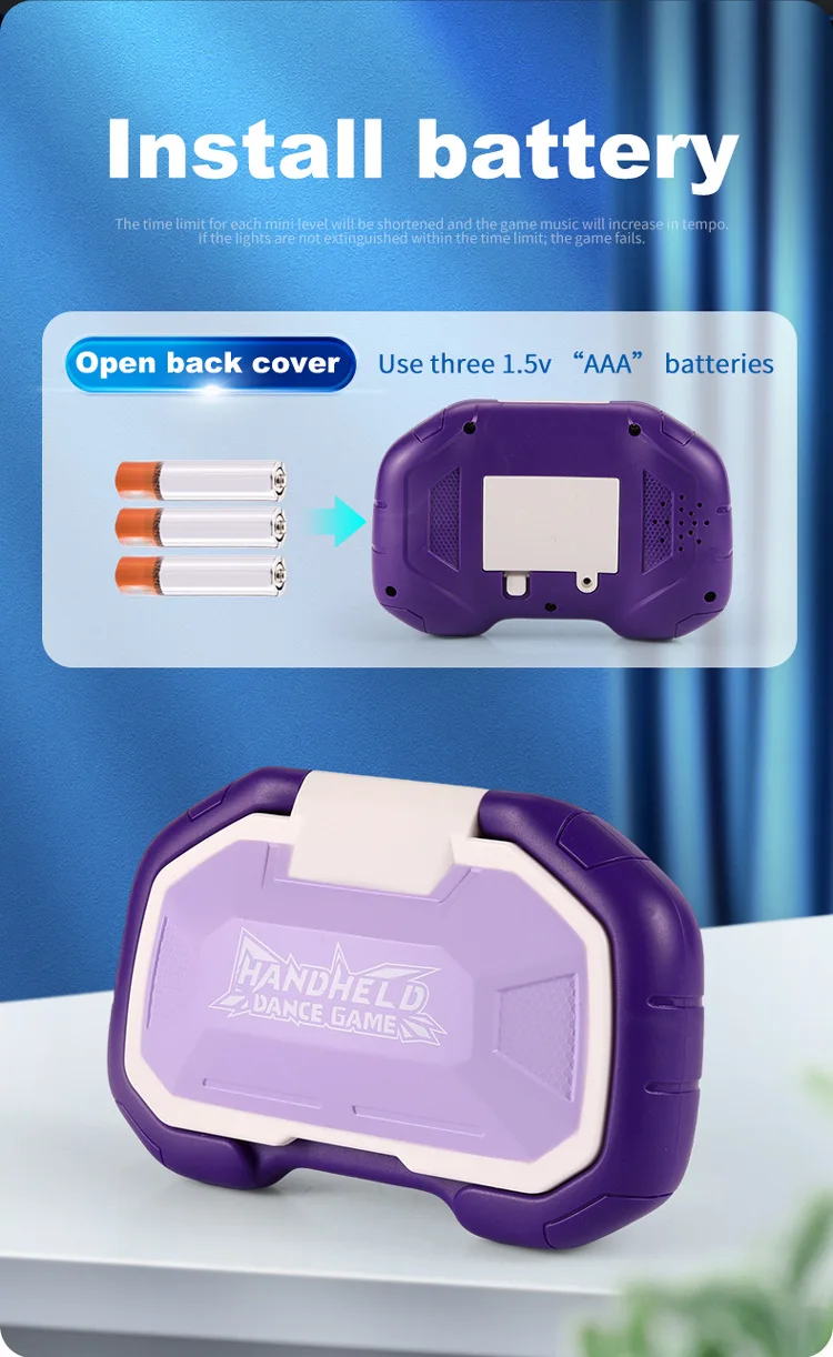 Máquina de juego de rompecabezas de música electrónica, juguetes de empuje rápido con botón pulsador, rompecabezas para niños, juegos de mesa de nivel de música de descompresión